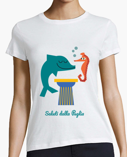 Woman t-shirt with dolphin