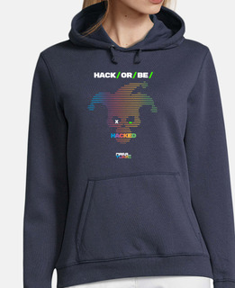 women&#39;s hoodie by mara turing. hack or be hacked