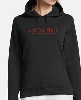 women&#39;s sweatshirt the red line only line