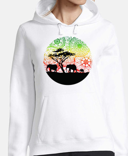 Women, hoodie, white