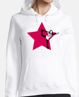 Women, hoodie, white