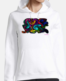 Women, hoodie, white
