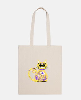 yellow cat with sunglasses
