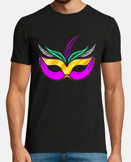 Yellow golden And Purple Mask For Mardi