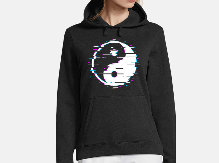 Yin yang glitch hoodie tostadora