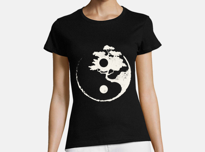 Ying yang bonsai tree enso circle zen t-shirt | tostadora