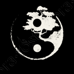 Ying yang bonsai tree enso circle zen t-shirt | tostadora