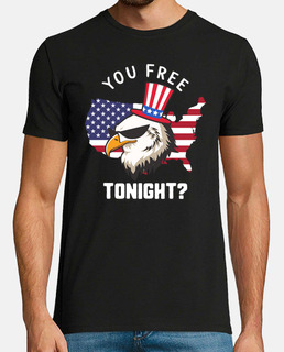 You Free Tonight USA Patriotic 4th of July Celebration Eagle USA Map Flag Womens Gift