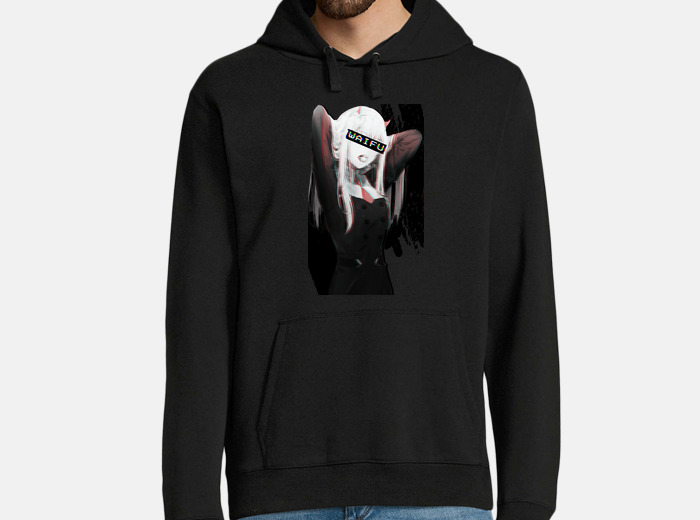 Sudadera zero two hombre con capucha ne. laTostadora