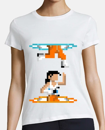 Tee-shirt  Chell Portal Pixel Hero