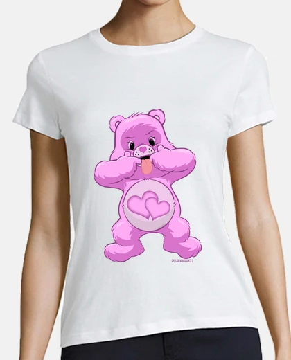 Tee-shirt « coeur ours d&#39;amour rose » par desatikha arts
