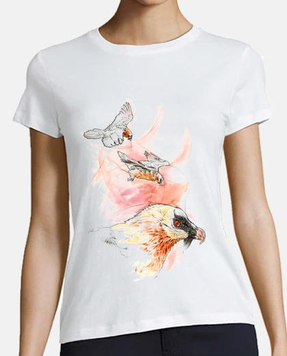 Tee-shirt  femme  blanche gypaète barbu