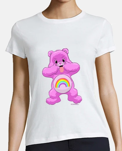 Tee-shirt « ours ours rose arc-en-ciel » par desatikha arts