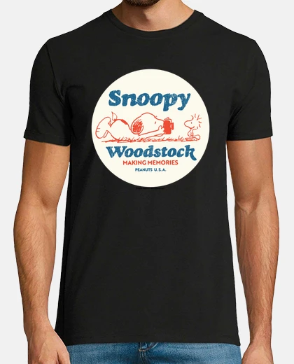 T-shirt  Snoopy Woodstock photo memories