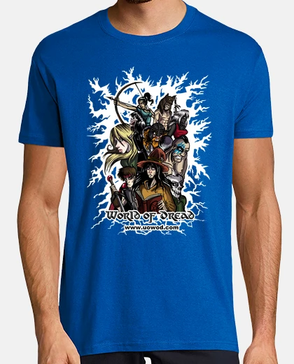 Tee-shirt  tee shirt  bleue wod gars
