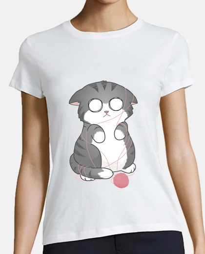Tee-shirt  tee shirt  de  femme  scaredy de chat