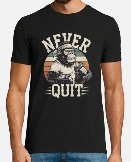 T-shirt  weight training gym never quit