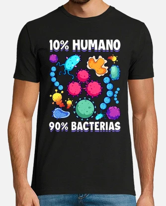 Camiseta 10 humano 90 bacteria biologia c. laTostadora