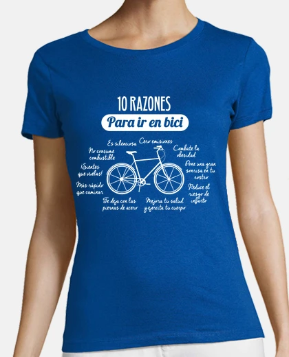Playera 10 Razones Para Ir En Bici (Mujer)