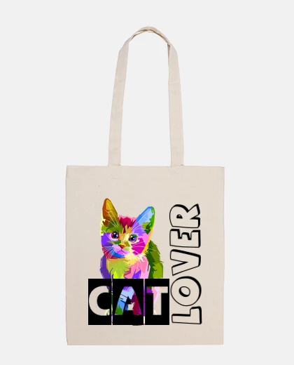 Bag 100% cotton cat lover canvas bag