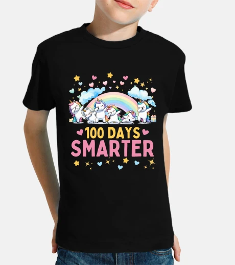 100 days smarter unicorn tshirt