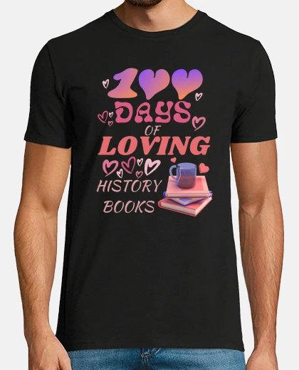 T-shirt 100 giorni di amorevoli libri di storia