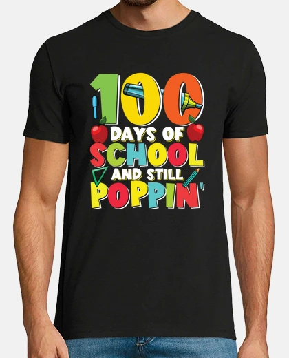 T-shirt 100 giorni di scuola e ancora in azione