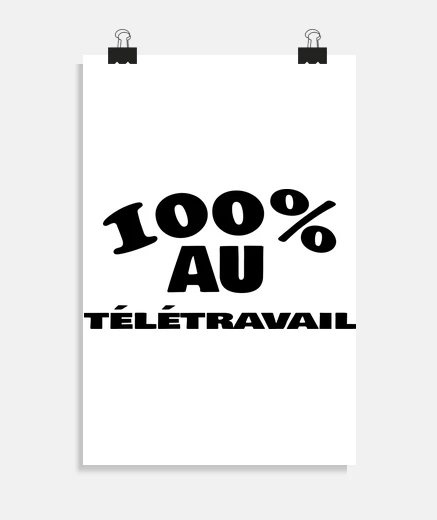 Poster 100 pourcent Télétravail