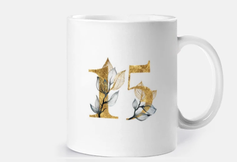 Cup 15 years golden