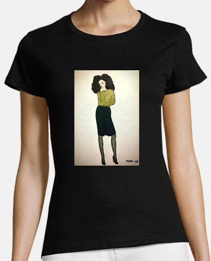 T-shirt 17 donna, manica corta, nero, cotone biologico