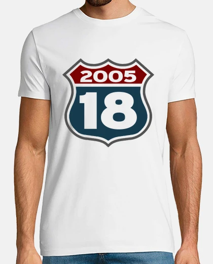 T-shirt 18° compleanno - anniversario 2005