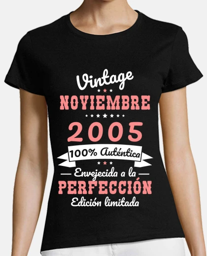 Playera 18 Cumpleaños Vintage Noviembre 2005