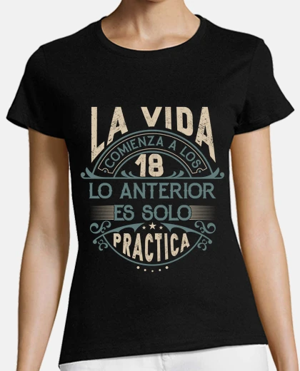 Tee-shirt 18e anniversaire, la vie commence à les 18 femmes