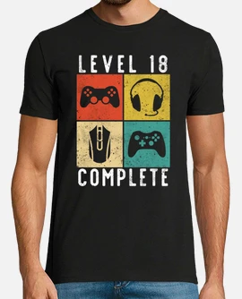 18th Birthday Level Complete Gaming T Shirt Tostadora