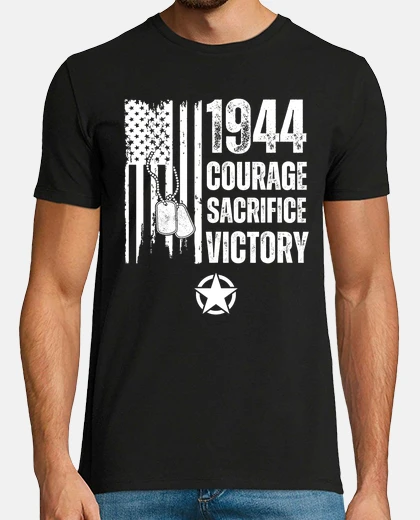 T-shirt 1944 coraggio sacrificio vittoria d day design