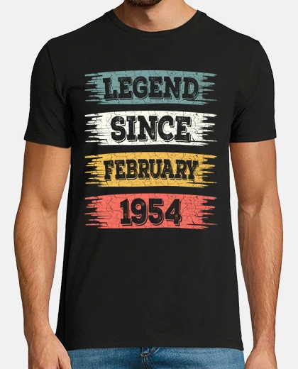 T-shirt 1954 Febbraio 70 Anni Compleanno