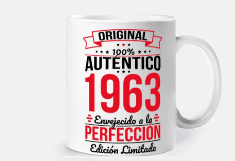 Taza 1963 - 61 años Original Perfección