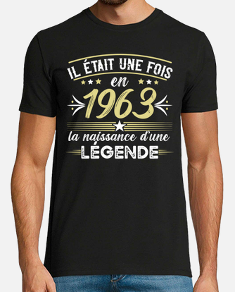 T-shirt Anniversaire 40 Ans La Naissance des Légendes blanc homme