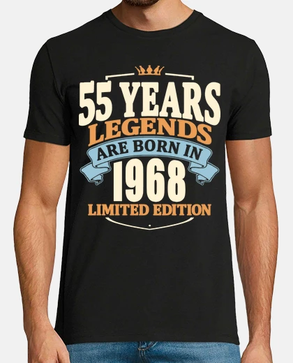 T-shirt 1968 - 55 anni di compleanno