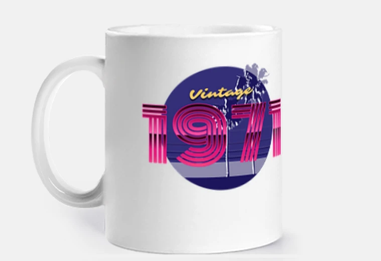 Cup 1971 retro vintage disco