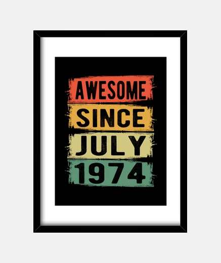 Cadre 1974 anniversaire juillet