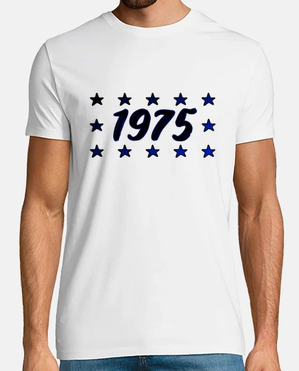 T-shirt 1975 stelle blu