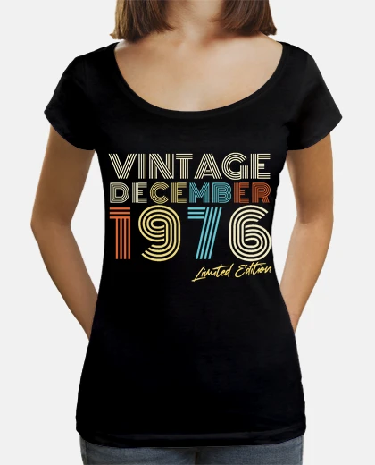 Tee-shirt 1976 en décembre idée cadeau rétro