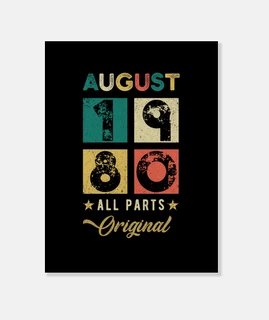 1980 agosto compleanno retrò