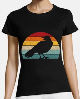 1980s retro crow tee men raven merch