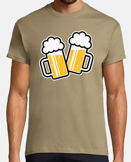 Tee-shirt 2 c link ing verres de bière pour une c