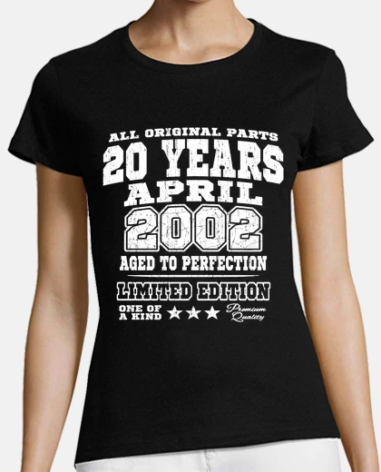 T-shirt 20 anni - nato nell39aprile 2002