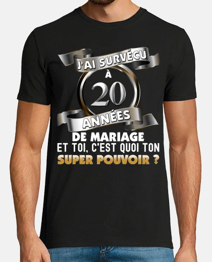 T-shirt 20 anni di matrimonio matrimonio elaine