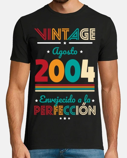 Camiseta 20 Cumpleanos Vintage Agosto 2004