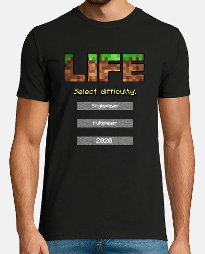 Playera 2020 Life Seleccionar Minecraft
